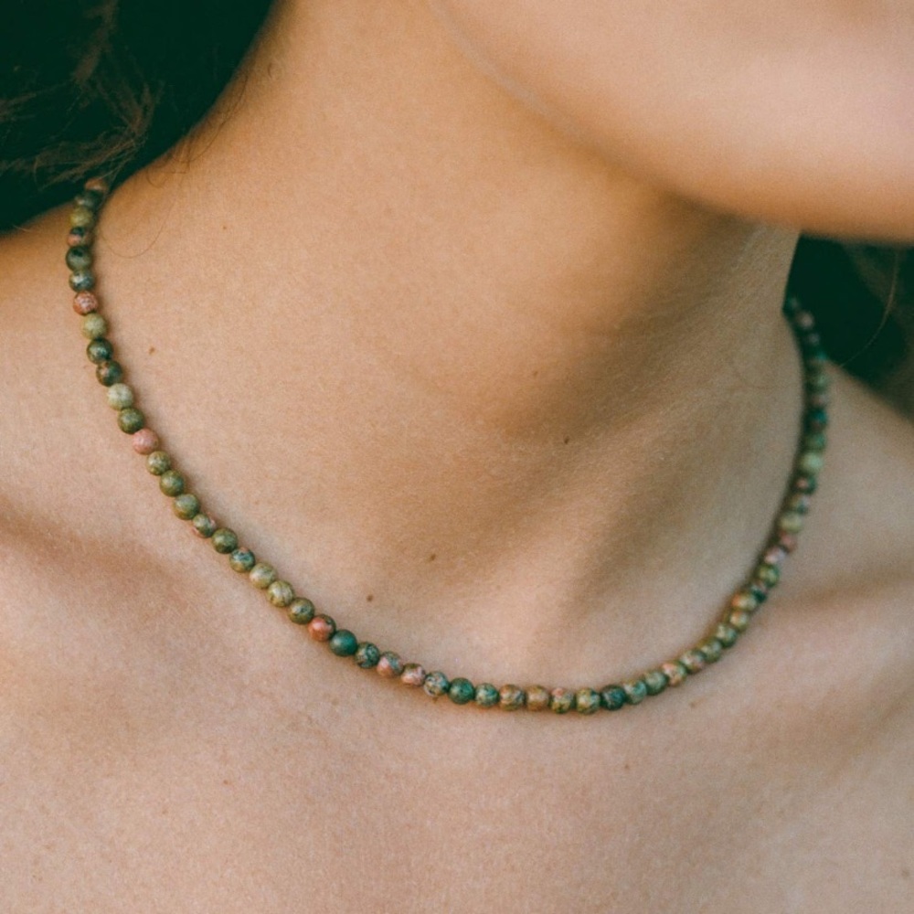 Christy Dawn green jasper necklace